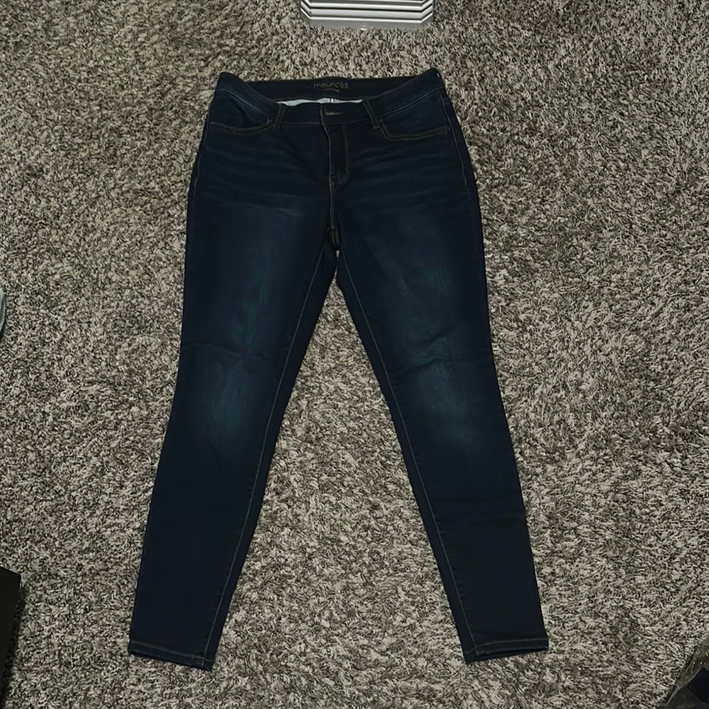 Maurices Blue Skinny Jeans Full-Length Denim
